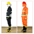 Tela de traje de combate de incendios de fuego de fuego aramido negro